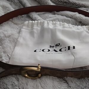 Coach Tan Belt with Gold Buckle